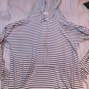 Striped long sleeve hoodie
